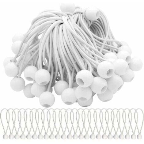 Lot de 75 tendeurs élastiques 150mm – Capacité d'expansion 300mm – Caoutchouc résistant – Pour bâches, tentes et bannières (1/4)