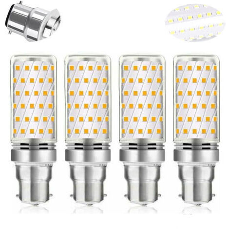 XVX Ampoule LED Mais B22 16W Blanc Froid 6000K,Betterlife 1600LM, Équivalent Halogène B22 100W-120W, AC 230V, Ampoule B22 pour Garage/Studio, non-dimmable, lot de 4 [Classe énergétique A] zhuoxuan (1/4)