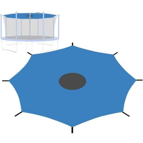Pare-soleil de trampoline, protection de trampoline, pare-soleil de toit de couverture de trampoline, accessoires de trampoline, auvent de trampoline extérieur, aire de jeux extérieur (12 pieds-8 pote (1/4)
