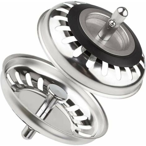 Panier de bonde classic diamètre 79.3 mm，Lot de 2 Bouchon Evier Cuisine INOX, Filtre Evier Cuisine Universel,T-Audace Bouchon de Bonde Evier Antiblocage en Acier Inoxydable , pour Cuisine et Salle de