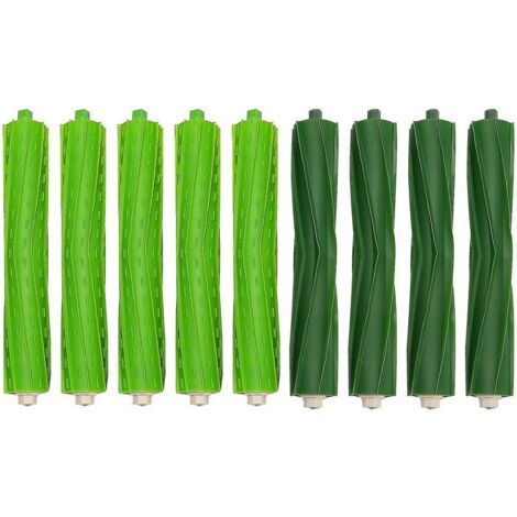 Crea – Set of 4 brush rollers for iRobot Roomba i7/i8 vacuum cleaner – Multi-surface rubber brushes – Length 185 mm (1/4)