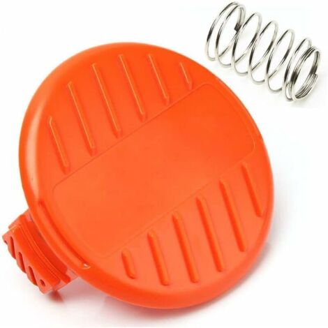 2-piece spool cap cover + spring replacement parts for BLACK + DECKER STC1815 GL4525 grass trimmer 385022-03..DEBUNS (1/4)