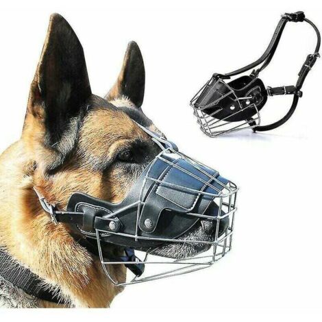 Pitbull Dog Muzzle – Adjustable Leather – Safe for Barking and Biting – Size M – Circumference 30 cm (1/3)