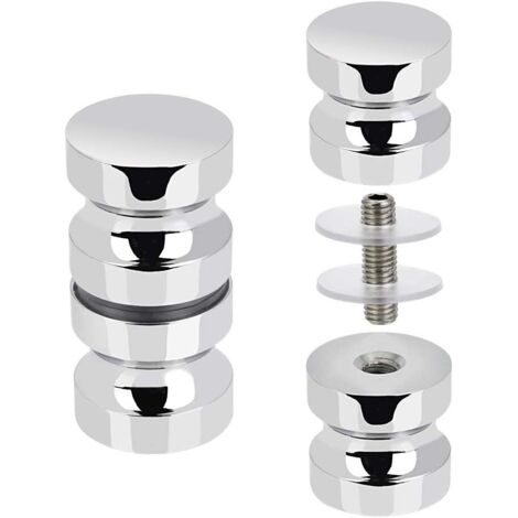 Shower Door Knob, Stainless Steel Door Knob, Round Shower Door Handles, Glass Door Handle for Bathroom, Kitchen, Office, Hotel, Home (1/4)
