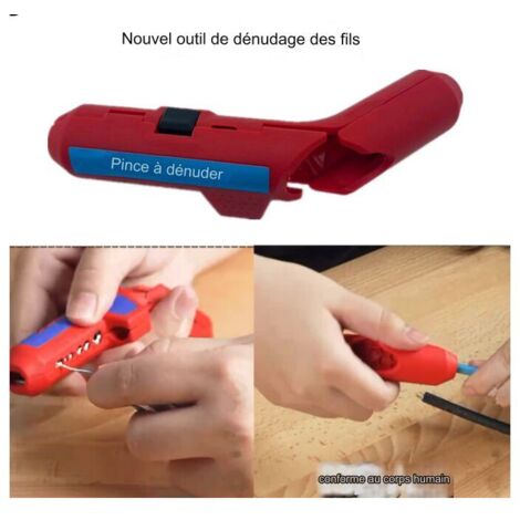 Crea – Multifunctional Wire Stripper – Stripping, peeling, cutting, crimping – Adjustable stripping length – Lightweight and compact design
