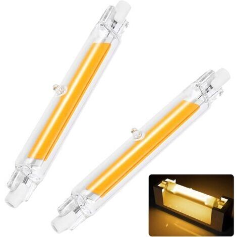 R7S 78mm 10W LED Bulb, Equivalent to 100W Halogen Bulb, R7S LED Tube, Warm White 3000K, 1000LM with Wide 360° Beam Angle, Dimmable, Flicker-Free, Pack of 2 (1/4)