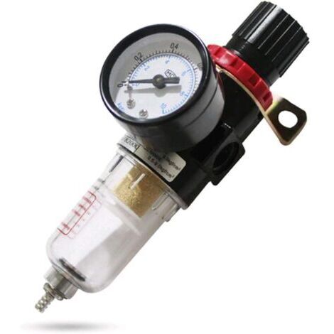 Air Filter, Humidity Regulator, Pressure Regulator, Oil Separator, Moisture Trap, Compressor, Water, Lubricator (1/4)