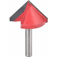 Groove Cutter Tungsten Carbide V Cutter for CNC Engraving End Mill Woodworking Tool with 6mm Shank (6mm Shank, 32mm Width, 90 Degree)