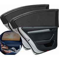 Piece of Car Rear Sun Shade, Car Sun Sock for Babies, Blocks UV Rays from the Back of the Car, Sun Shade for Kids and Pets (Black)