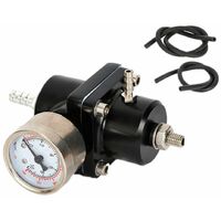 Adjustable Fuel Pressure Regulator with Gauge, Universal Fuel Pressure Regulator 0-140 PSI