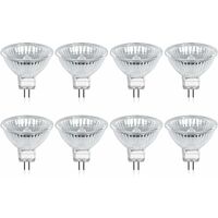 Halogen Bulb GU5.3 MR16 35W 12V Warm White 2800K Dimmable Glass Cover 400 Lumens 2 Pin Spot Replacement Pack of 8 Cisea