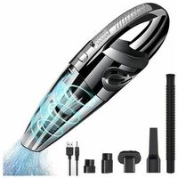 Powerful 120W 2200mAh Portable Cordless Handheld Vacuum Cleaner with Wet and Dry Function, Washable HEPA Filter and 5 Rechargeable Nozzles for Home, Table, Office, Car