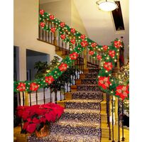 9ft Christmas Garland with Lights, Christmas Garlands for Stairs, Christmas Tree Decoration, Christmas Fireplace Decorations