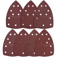 Triangles Sanding Discs, 80PCS Sandpaper, 11 Holes Sandpaper of 40/60/80/120/180/240/400, GraiSize of 125mm for Sanding Rust Removal and Polishing with Orbital Sanders