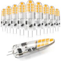LED Light Bulb, 2W (20W Halogen Equivalent), Warm White 3000K, 12V, Non-Dimmable, Small Energy Saving Bulb for Kitchen Hood/Pendant Light, Pack of 10.