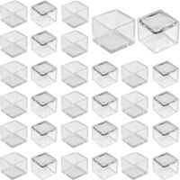 Chair Leg Caps Silicone Chair Socks Table Stool Leg for 25mm Square Feet (32pcs)