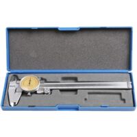 Stanless Steel 6-Inch Shook-Proof Vernier Caliper, /- 0.001" Accuracy