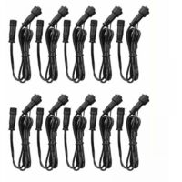 Extension Cable, 10 Pack, IP67 Waterproof LED Downlight Extension Cable, 1 m/3.3 ft 2-Pin Male and Female Connectors YMYNY