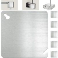 Pack 4 Inch Metal Electrical Junction Box Covers - 4 x 4 Inch Heavy Duty Flat Square Electrical Panel Plate MUMU