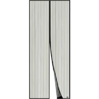 Magnetic Mosquito Net for Doors, Ultra Fine Mesh, Powerful Magnets, Complete Installation Kit, Adhesive Strip and Hook and Loop Fastener Included - Dimensions 80x210cm, Black