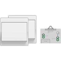 Self-Powered Wireless Switch - Battery-Free Remote Control for Lights and Electrical Appliances - Waterproof and Safe - Suitable for Installation in Bathrooms, etc. (1 to 2)