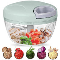 Manual Food Chopper, Chops, Cuts and Blends Vegetables, Meat, Nuts and Onions Thanks to its Stainless Steel Blades for Quick and Easy Cooking (500 ml)