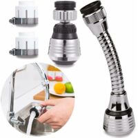 AlwaysH 2 Pieces Swivel Water Faucet,360 Degree Movable Kitchen Faucet Head,2 Modes Adjustable Shower Head Filter Sprayer,Kitchen Aerator,Kitchen Faucet,Kitchen Faucet Extension