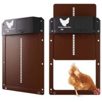 New Automatic Chicken Coop Door, Automatic Waterproof with Light Sensor, Battery Operated Induction Chicken Coop Door