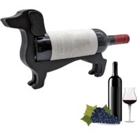 Porte-bouteille de vin amusant en forme de teckel, organisateur de bouteille de vin, support de bouteille de vin, organisateur de bouteille.