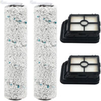 Accessoires pour aspirateur Bissell 2554A/2765Z/2767Z Multi-Surface All in One, 2 filtres de rechange et 2 rouleaux de brosse multi-surfaces