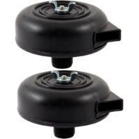 2pcs Black Threaded Exhaust Air Compressor Filter 16mm