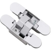 Invisible Hinge for Doors, Set of 2 Invisible Hinges for Heavy Doors, 40 kg Load Capacity, 180º Opening