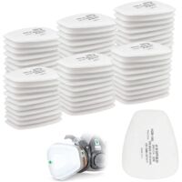 Pack of 60 3M cotton filters for full face masks – 5N11 CN insert filter – High air permeability – Compatible with models 6000/6200/6800/7501/7502/FF402