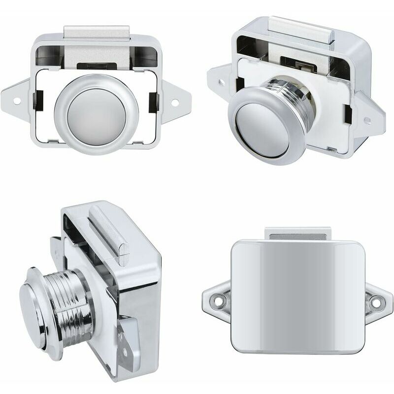 2 Stück Push Button Locks - Druckknopfschlösser Für Wohnmobile