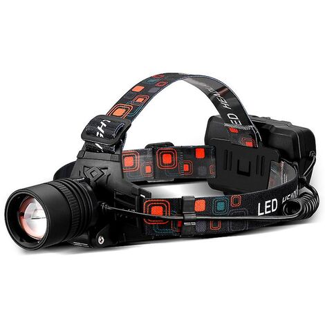 Rote Stirnlampe, 1000 Lumen wiederaufladbare Stirnlampe mit zoombarer Rotlicht-Stirnlampe (Rotlicht)