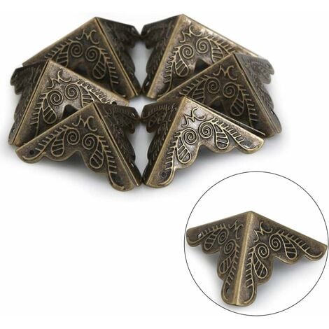 Eckenschutz Aus Eisen Bronze - 12 Stück Für Holzkisten Vintage Look