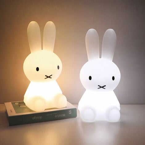 LED-Nachtlicht, Kinderbeleuchtung, Spielzeug, Kaninchen, Raumdekoration, buntes Nachtlicht, geeignet für Kindergeschenke, Heimdekoration, Nachttischlampe, Nachtlicht in Kaninchenform, 28 cm
