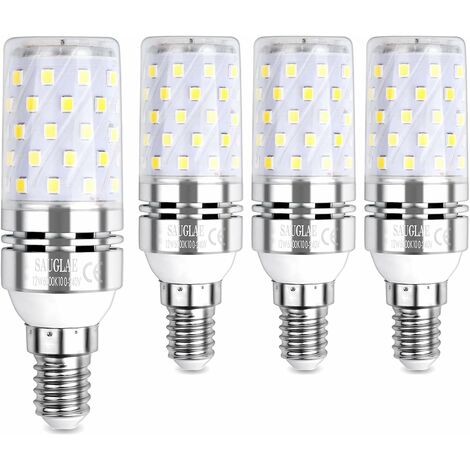 LED Mais-Glühlampe 12 W, 100 W gleichwertige Glühlampen, E14, 6000 K Kaltweiß, 1200 lm, 4er-Pack