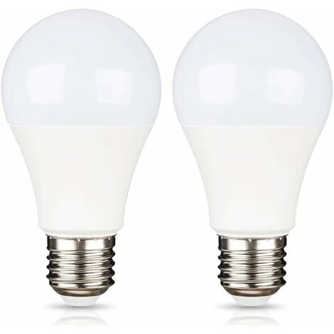 E27 9W 12V LED Kaltweiß 6500K für Camping, 75W Halogenäquivalent, AC DC 12 Volt 24 Volt E27 LED Birne für Solarpanel/Garage/Garten, nicht dimmbar, 2 Stück [Energieklasse A+]