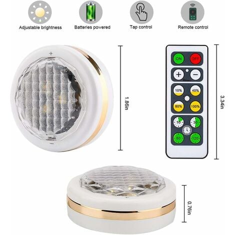 Set aus 6 kabellosen LED-Leuchten mit Fernbedienung