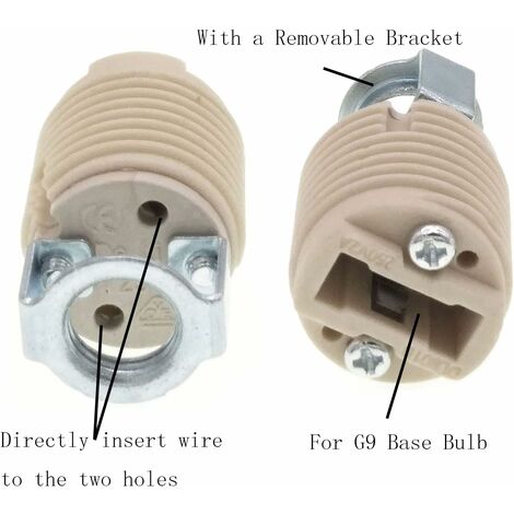 Gadpiparty G9 Lampenfassung 2 Stück - Keramik Fassung Mit Halterung Für Decken- & Wandleuchten