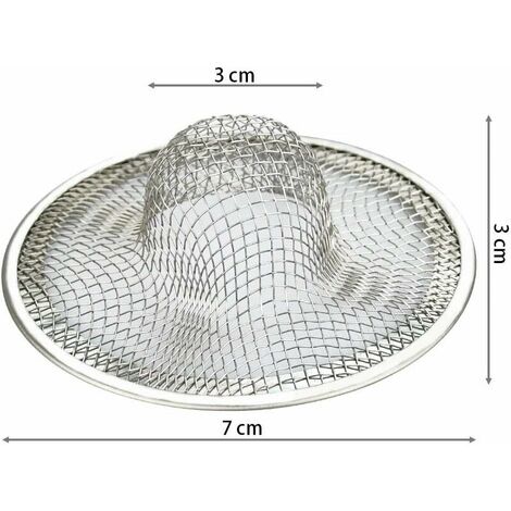 2 Stück Küchenspülen-Sieb Edelstahl – 11,4 Cm Durchmesser, Mit Netz- & Lochdesign