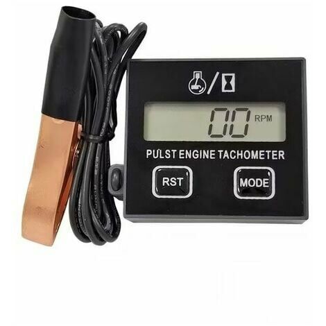 Induktiver Drehzahlmesser, 2-Takt-Digital-Drehzahlmesser, induktiver digitaler Drehzahlmesser für Kettensägen, Rasenmäher und Motorräder, austauschbare Batterie
