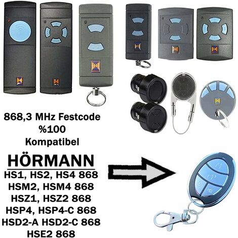 2 Stück HD-LINE Universal-Torfernbedienung – Hörmann Hsm 4/2 kompatibel