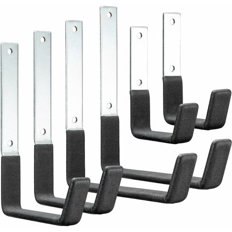 6er-Pack an der Wand montierter Gebrauchshaken zum Aufhängen von Garage, Garage, Wohnzimmer, Bürostuhl, Leiter, Kabel, Rohrregal usw. (1/4)