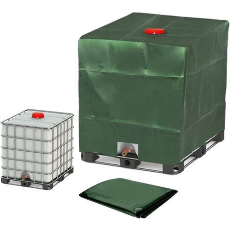 Plane für 1000 l IBC-Tank, Wassertank-Plane, Schutzhülle für Tank, staubdichte Tankabdeckung, Grün – 120 x 100 x 116 cm (1/5)