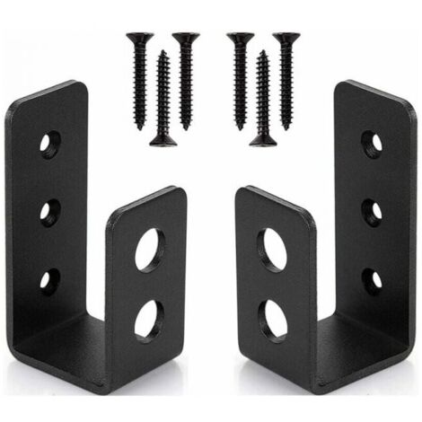 2er-Pack robuste Türhalterungen aus Stahl für 2x4 Türen, U-förmige Sicherheitsstange, FLITI-Wandregal