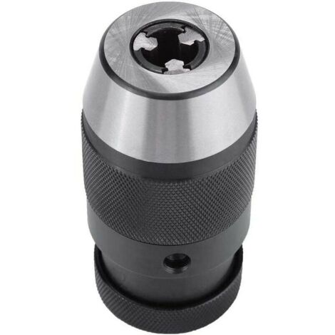 Hochleistungs-Bohrfutter, 1 Stück 0–13 mm 1/2 B16 Schnellspann-Bohrfutter aus Stahl, selbstspannend, für Drehmaschinen, elektrische Bohrmaschinen, Bohrfutter FLITI (1/4)