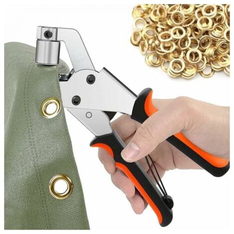 300er Set Ösen (Ø 10mm) Ösenzange für Planen, Tragbare Ösenzange für Stoffe, Planen, Leder FLITI (1/4)