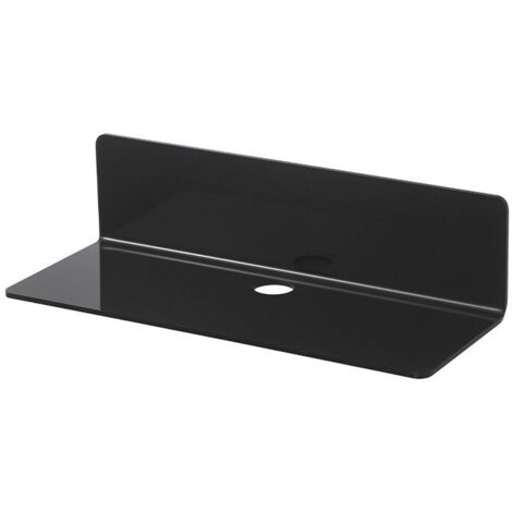 Set mit 2 schwarzen Wandregalen, einfaches Erweitern der Wandfläche – 22,9 cm großes Acrylregal ohne Bohren für Schlafzimmer, Badezimmer, Küche, Wohnzimmer, Büro FLITI (1/4)
